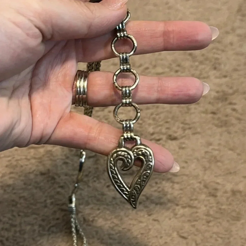 Brighton Bali Hai Silver Chain Belt Size Medium